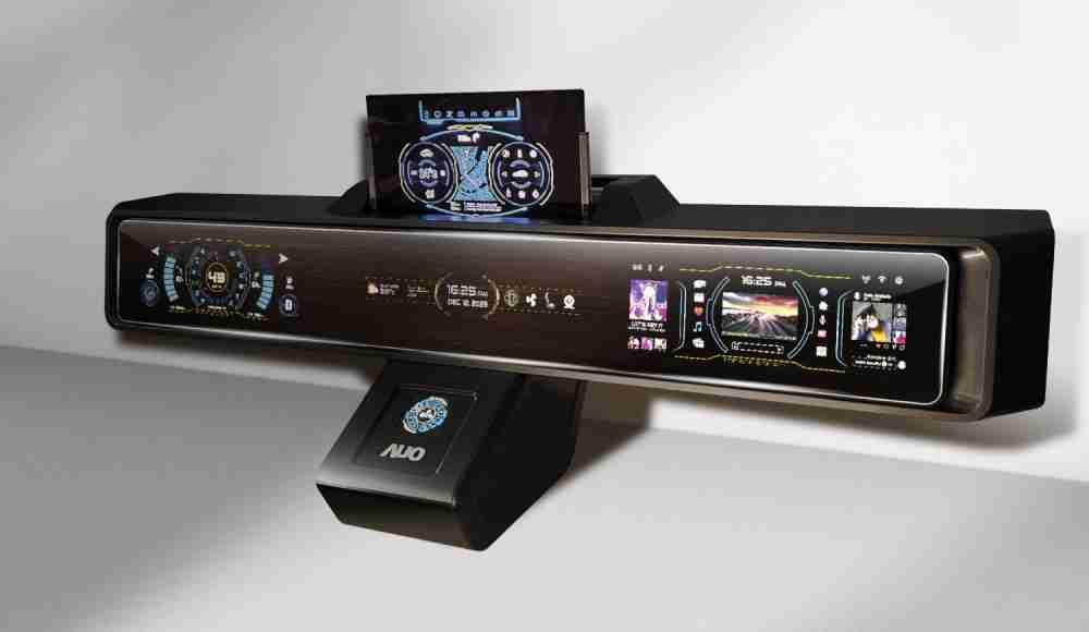 赏金国际Micro LED沉浸式车舱显示方案结合 可卷式、、可伸缩的Micro LED应用并可呈现不同的质感纹路，，，，展现人性化设计