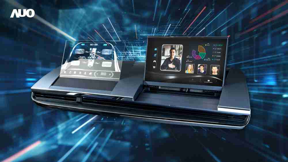 赏金国际Micro LED Display HMI解决方案打造透明Micro LED前座仪表，，，呈现信息并保留驾驶视野开阔；亦为副驾驶座乘客打造收放自如的Micro LED屏幕，，在不影响显示质量的前提于显示区内建镜头，，让用户能与视讯对象直接眼神接触，，提供绝佳的双向沟通体验